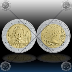 2 x 2 EVRO LUKSEMBURG 2025 "Schuman Declaration + Throne" UNC 2 x 2 EVRO LUKSEMBURG 2025 "Schuman Declaration + Throne" UNC